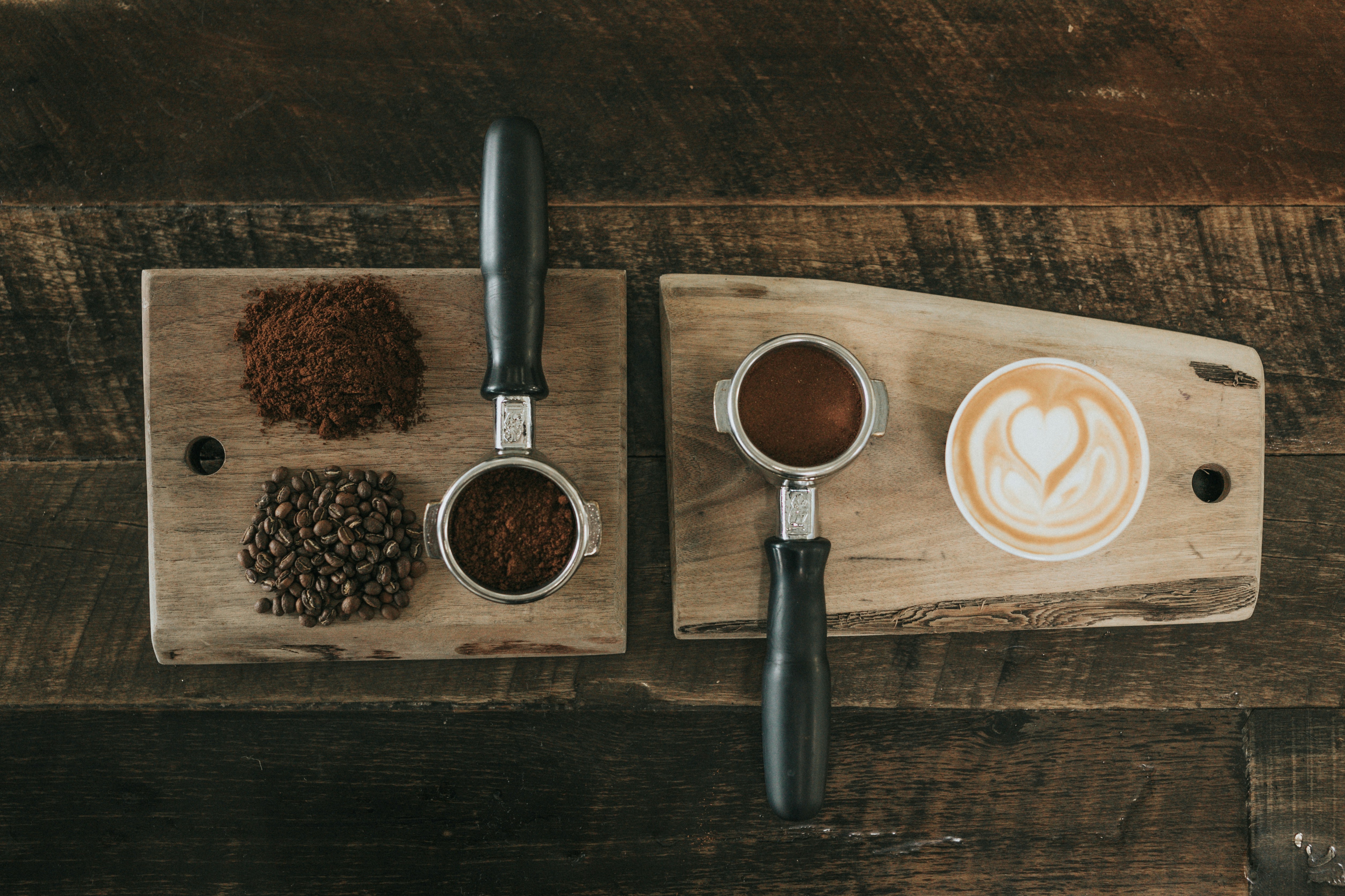 coffee beans and coffee grounds used in one of the many spinningfields coffee shops